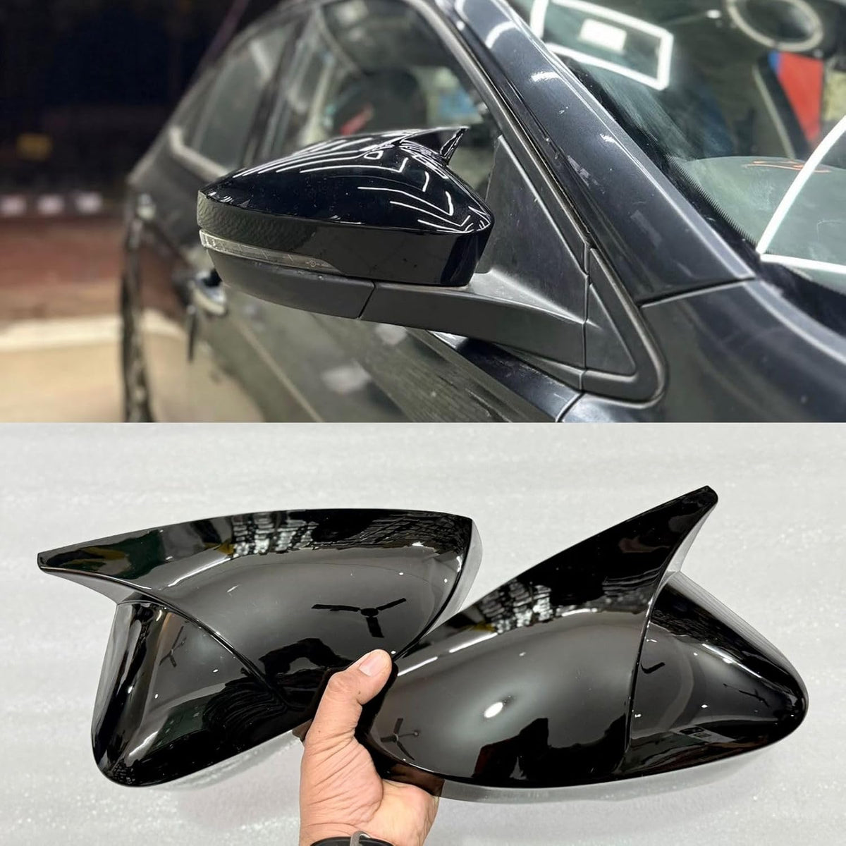 Volkswagen Virtus & Skoda Slavia Mirror Covers | Batman Style