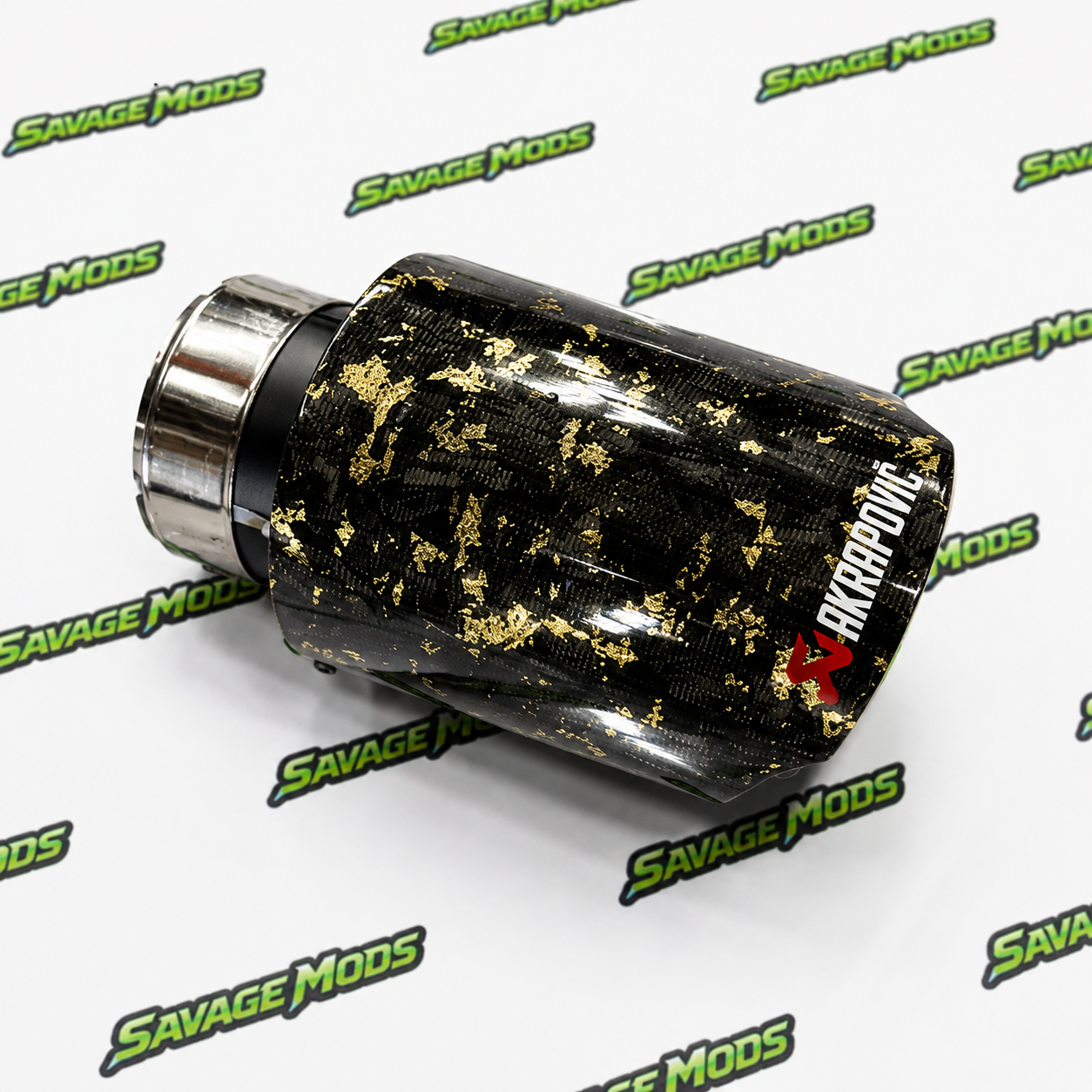 Akrapovic Exhaust Tip | Golden Forged Carbon Single Tip