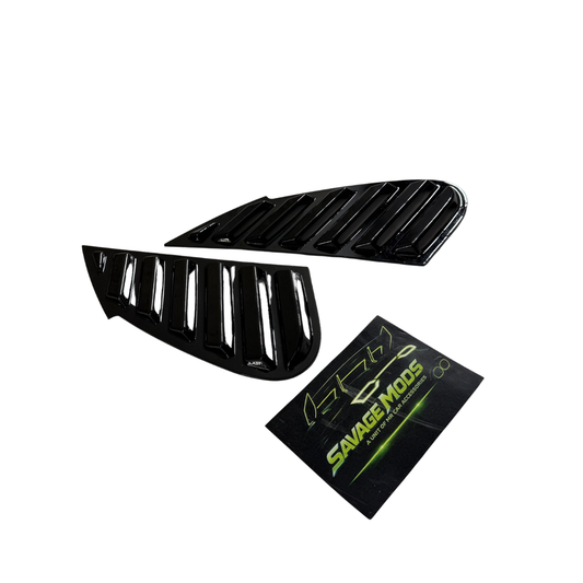 Rear Window Louvers for Suzuki Baleno & Toyota Glanza (2022+, Black/Carbon)