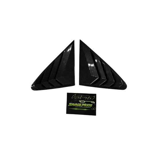 VW Virtus & Skoda Slavia Window Louvers | Aggressive Side Profile black carbon