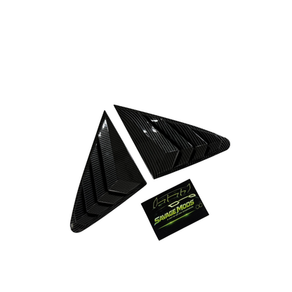 VW Virtus & Skoda Slavia Window Louvers | Aggressive Side Profile black carbon