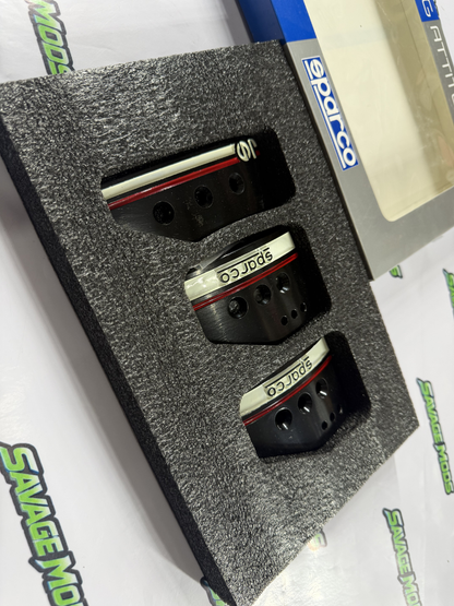 Sparco Style Pedal Kit | Manual Transmission Aluminum Racing Set