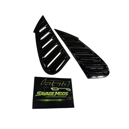 Rear Window Louvers for Suzuki Baleno & Toyota Glanza (2022+, Black/Carbon)