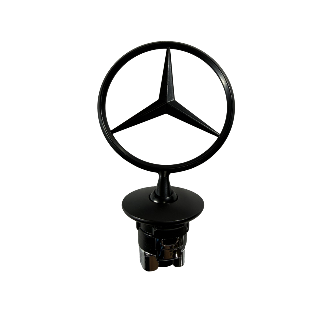 Mercedes-Benz Black Hood Logo Emblem | Bonnet Star Replacement Badge