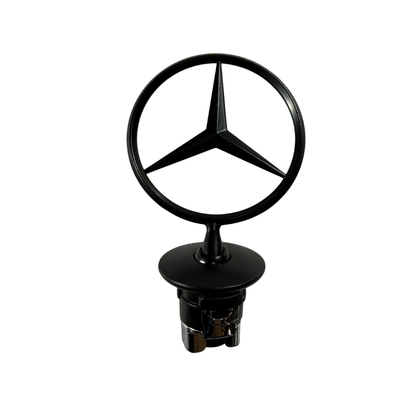 Mercedes-Benz Black Hood Logo Emblem | Bonnet Star Replacement Badge