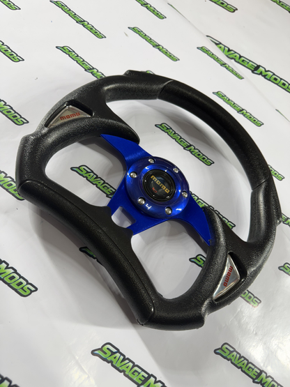 MOMO D-Shaped Steering Wheel (12-inch) – Universal Racing Style