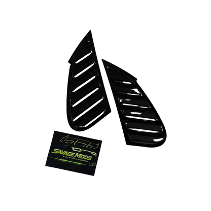 Rear Window Louvers for Suzuki Baleno & Toyota Glanza (2022+, Black/Carbon)