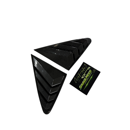 VW Virtus & Skoda Slavia Window Louvers | Aggressive Side Profile black carbon