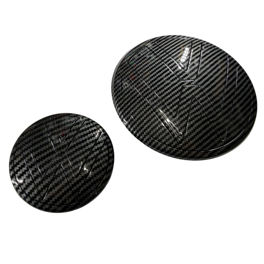 Volkswagen Virtus Replacement Logo Set | Full Carbon Fiber Finish