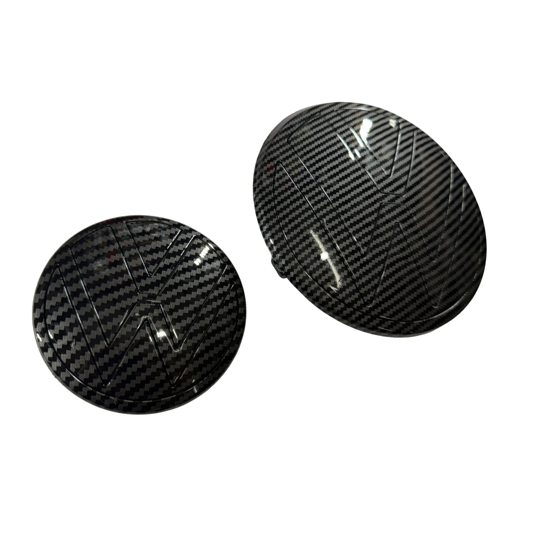 Volkswagen Virtus Replacement Logo Set | Full Carbon Fiber Finish