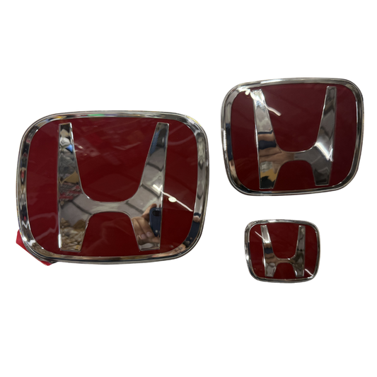 Honda JDM Type R Emblems (Set Of 3) | Aftermarket Replacement Logos