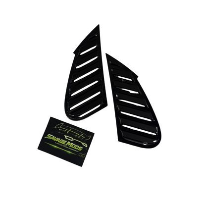 Rear Window Louvers for Suzuki Baleno & Toyota Glanza (2022+, Black/Carbon)