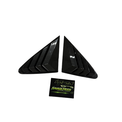 VW Virtus & Skoda Slavia Window Louvers | Aggressive Side Profile black carbon