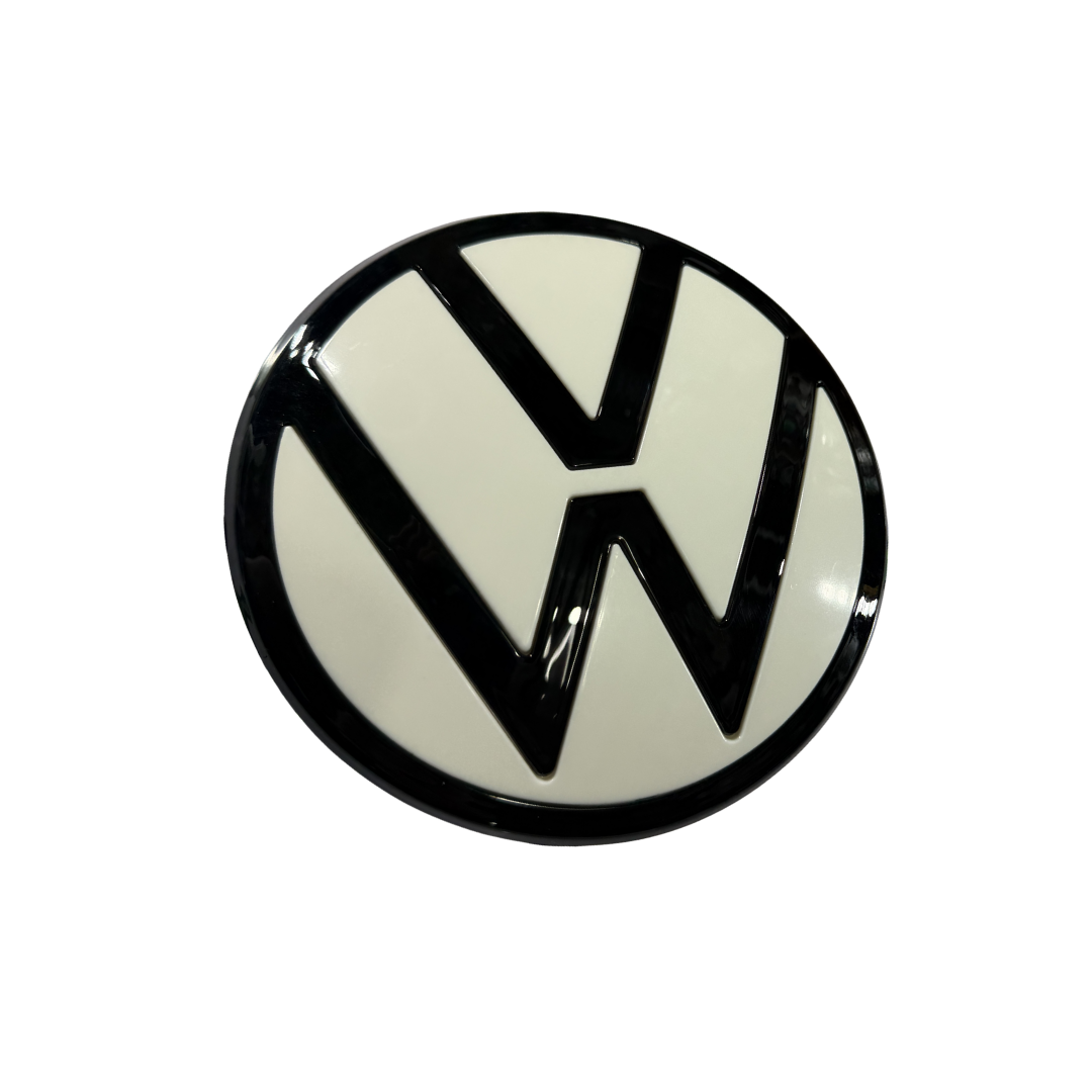 Volkswagen Virtus Replacement Logo Set | White & Gloss Black
