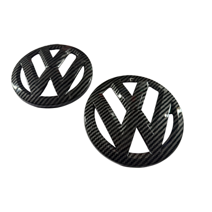 Volkswagen Polo Replacement Logo Set | Carbon Fiber Finish