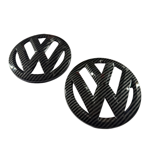Volkswagen Polo Replacement Logo Set | Carbon Fiber Finish
