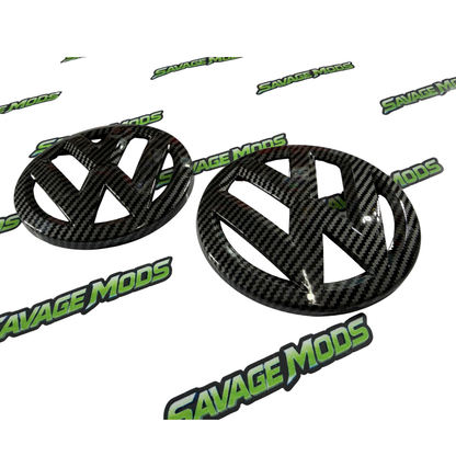 Volkswagen Polo Replacement Logo Set | Carbon Fiber Finish