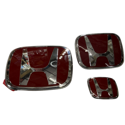 Honda JDM Type R Emblems (Set Of 3) | Aftermarket Replacement Logos