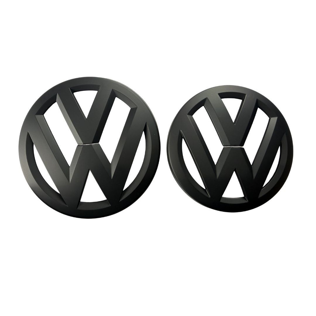 Volkswagen Polo Matte Black Replacement Logo Emblem | Front & Rear Badge