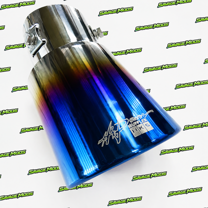 HKS Burnt Finish Single Exhaust Tip | Premium Tip (Round & Oval Outlet)