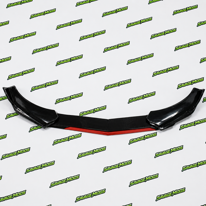 Universal Front Splitter with Red Lip | 5-Piece Kit