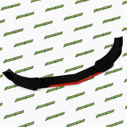 Universal Front Splitter with Red Lip | 5-Piece Kit