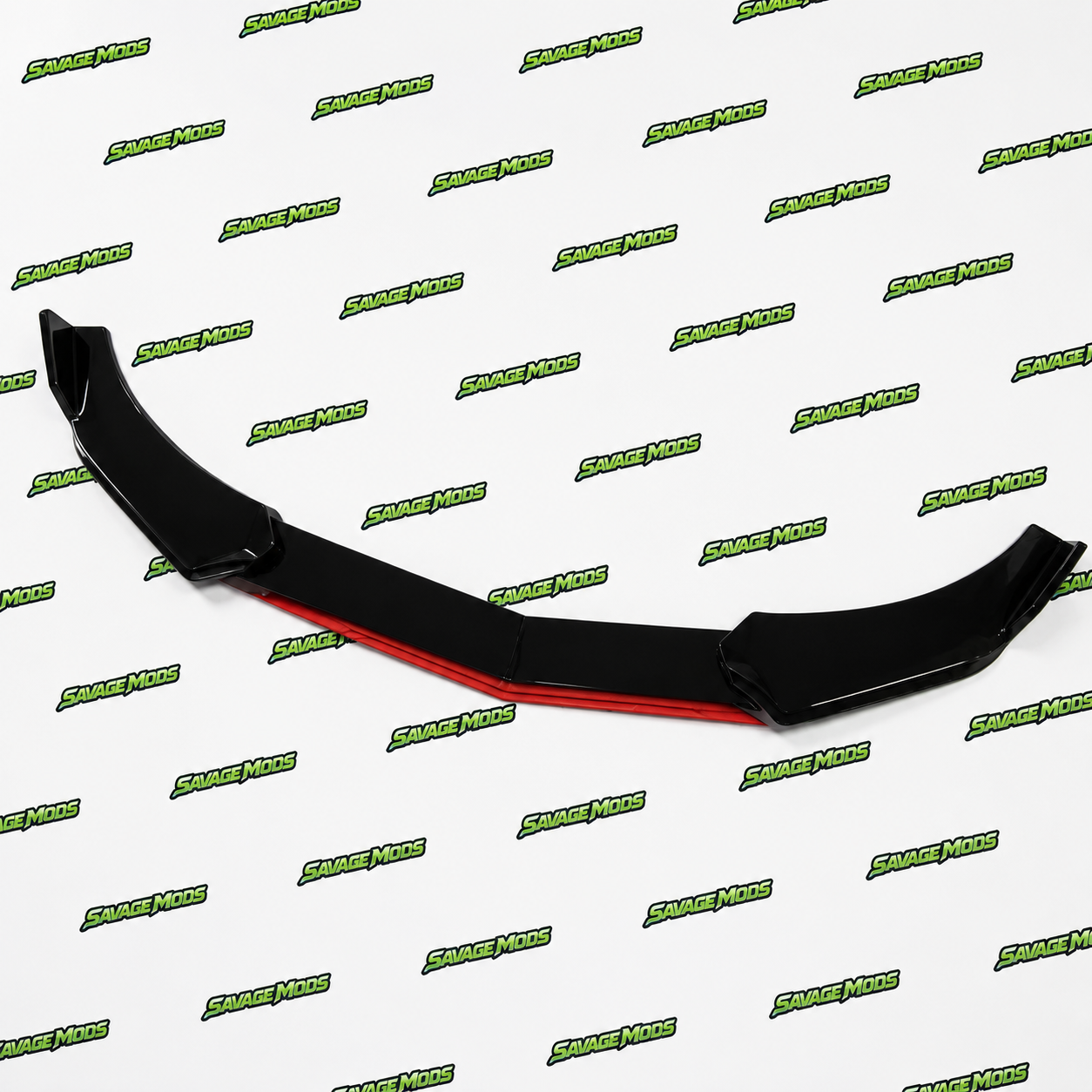 Universal Front Splitter with Red Lip | 5-Piece Kit