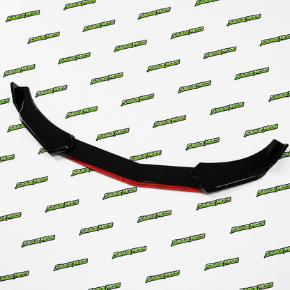 Universal Front Splitter with Red Lip | 5-Piece Kit