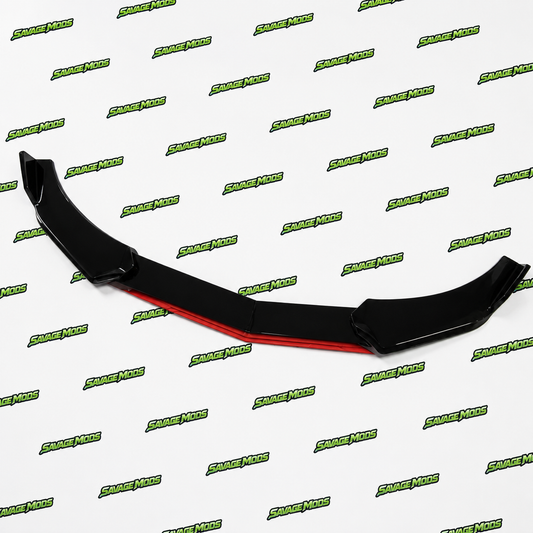 Universal Front Splitter with Red Lip | 5-Piece Kit