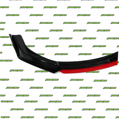 Universal Red Lip Front Splitter | 4-Piece Aero Kit