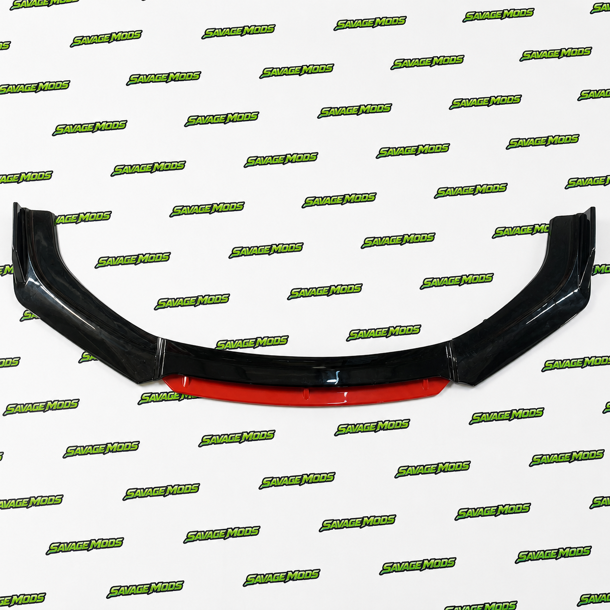 Universal Red Lip Front Splitter | Set of 4