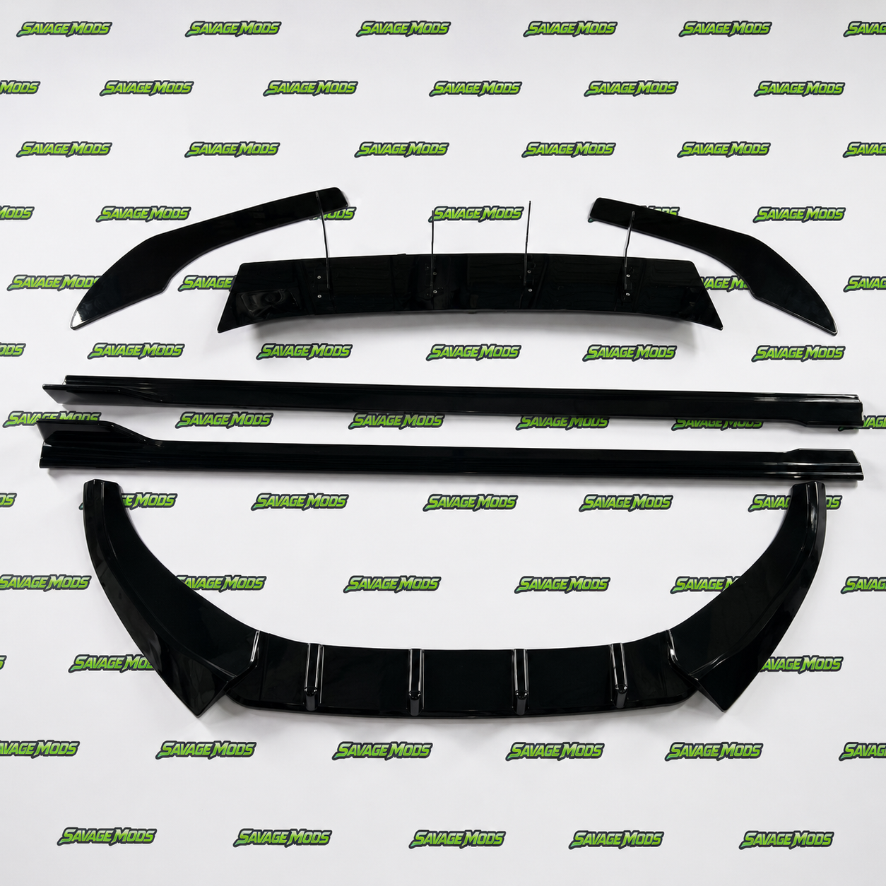 Virtus Slavia dedicated front and side splitter with 4 fin diffuser combo
