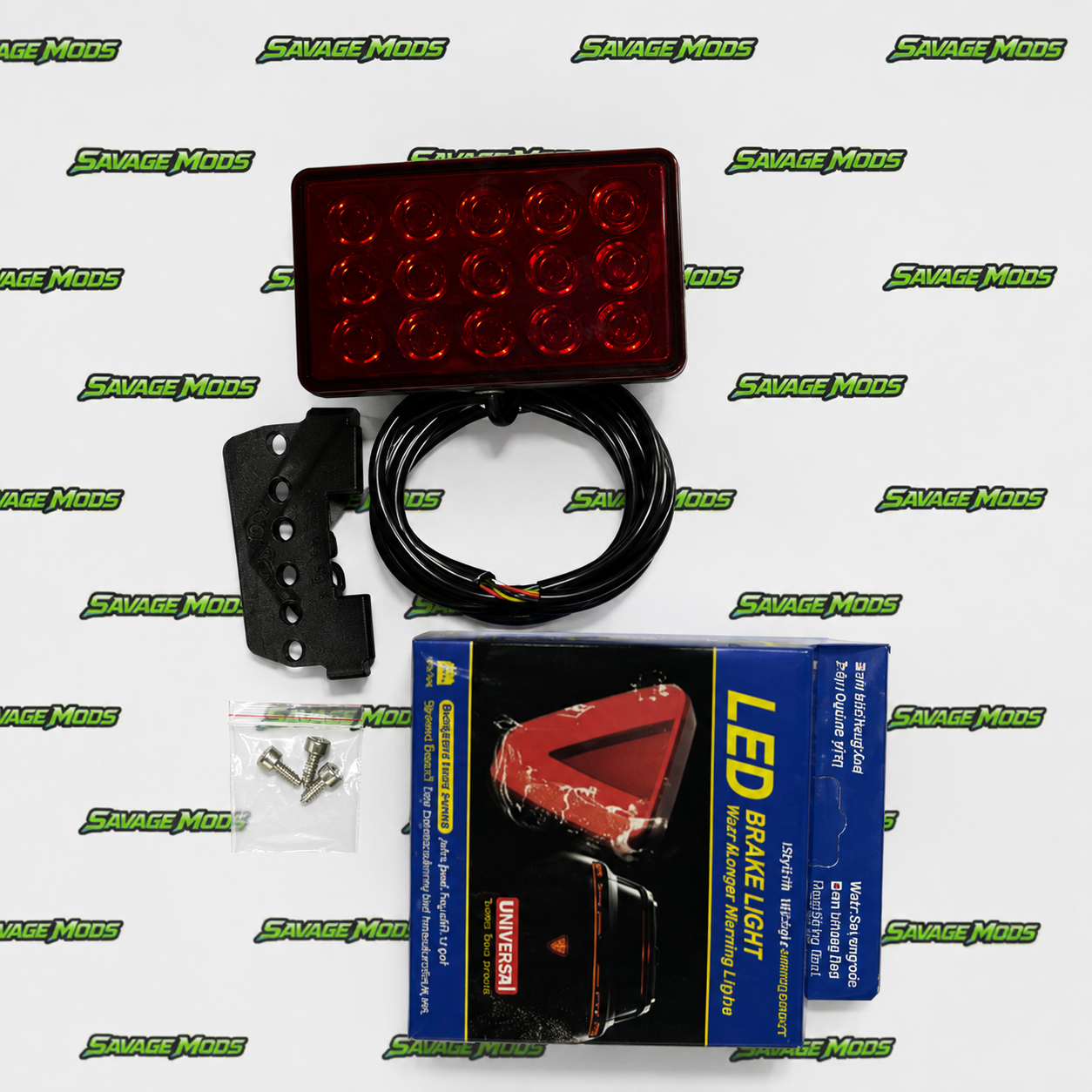 15-LED F1 Style Rear Brake Light | Universal Red LED