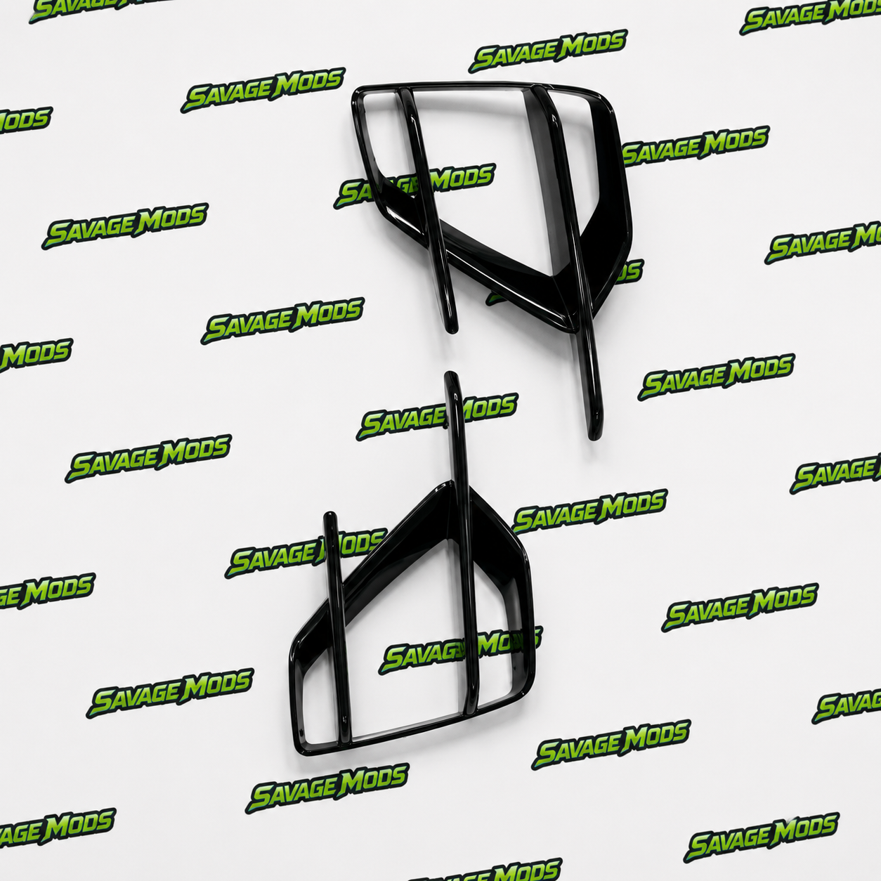 VW Virtus Fog Lamp Covers | Gloss Black 2-Piece Set