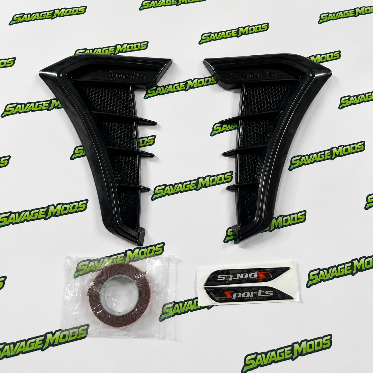 Universal Fender Side Vents | Black Decorative Air Flow Intakes