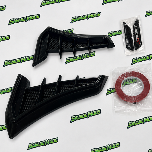 Universal Fender Side Vents | Black Decorative Air Flow Intakes