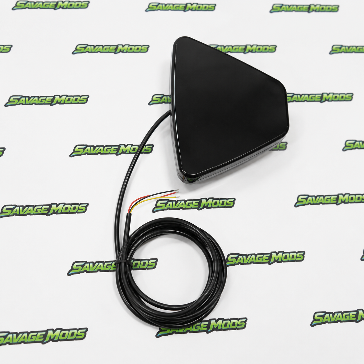 F1 Triangular Matrix LED Rain Flasher | Smoked Finish High-Visibility Smoke
