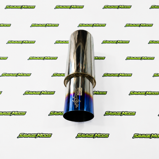 HKS Single Tip Exhaust | Universal Aftermarket Burnt Tip Free Flow Muffler