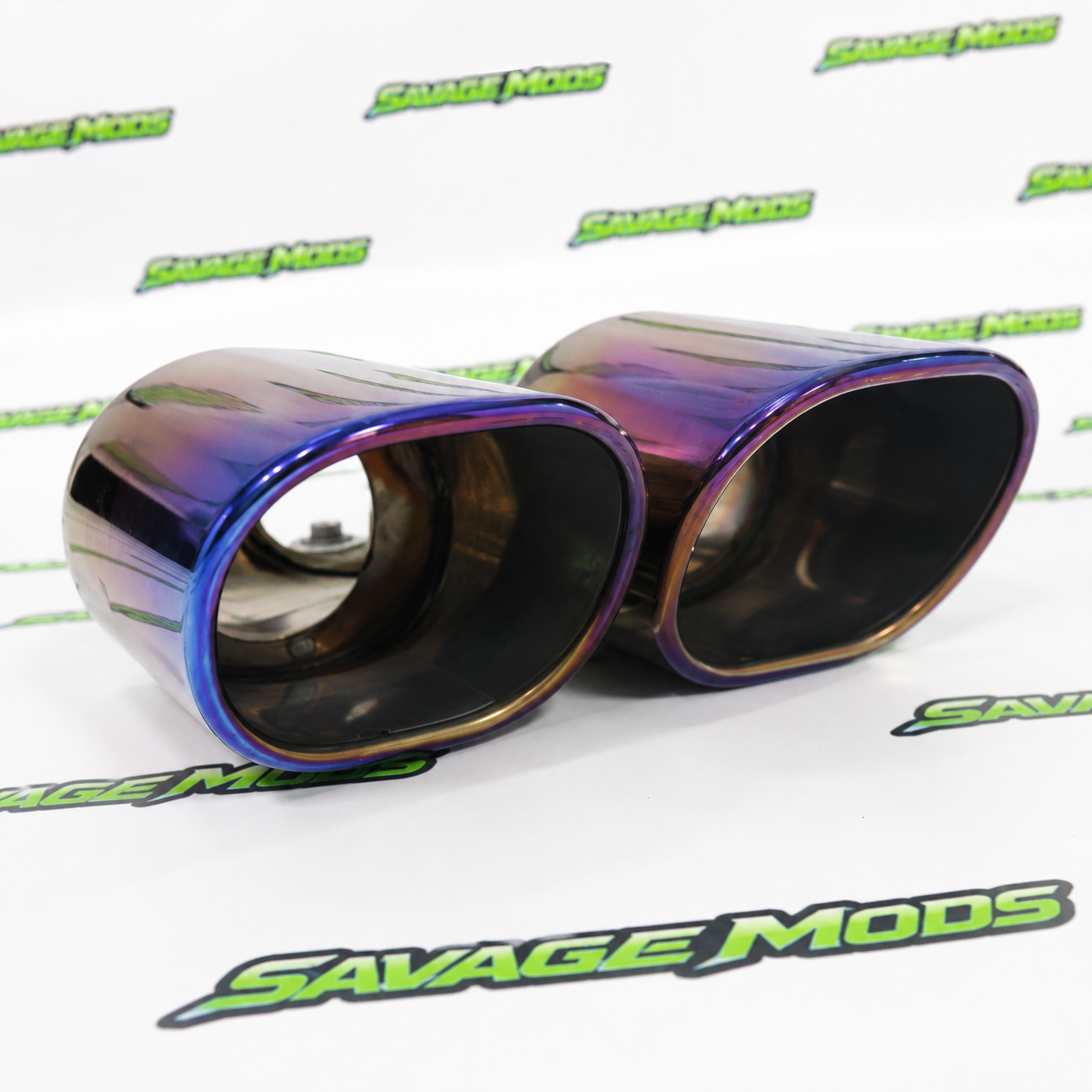 HKS Style Square Dual Exhaust Tip | Titanium Finish