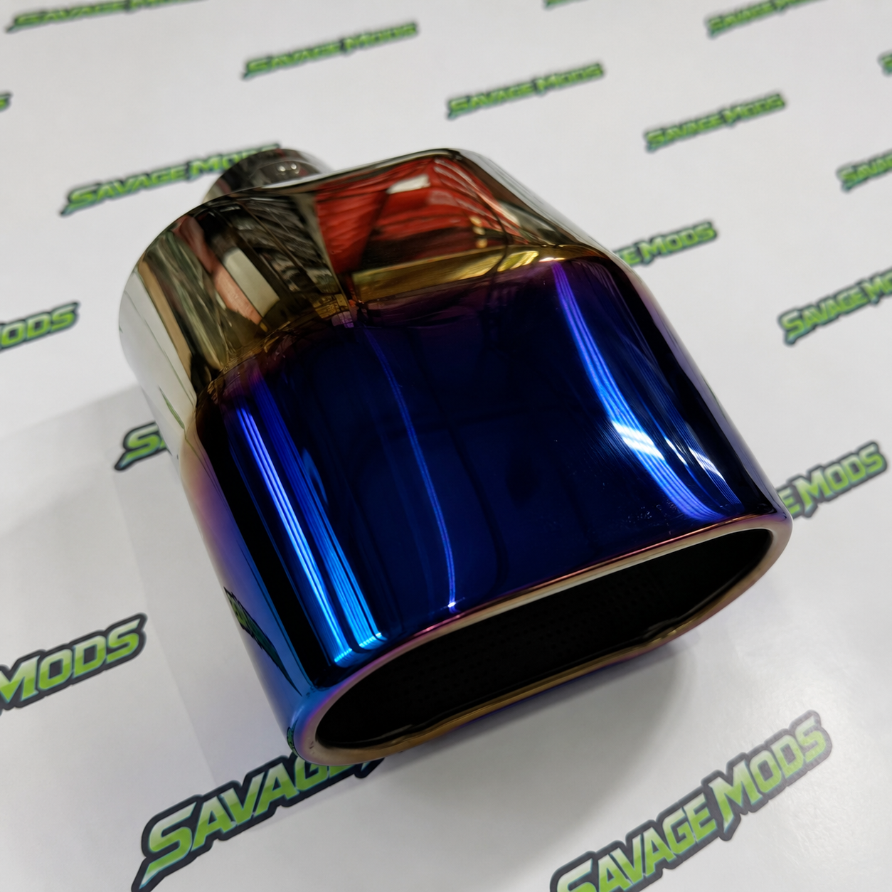 Burnt Wide Single Bend Exhaust Tip | Universal Stainless Steel