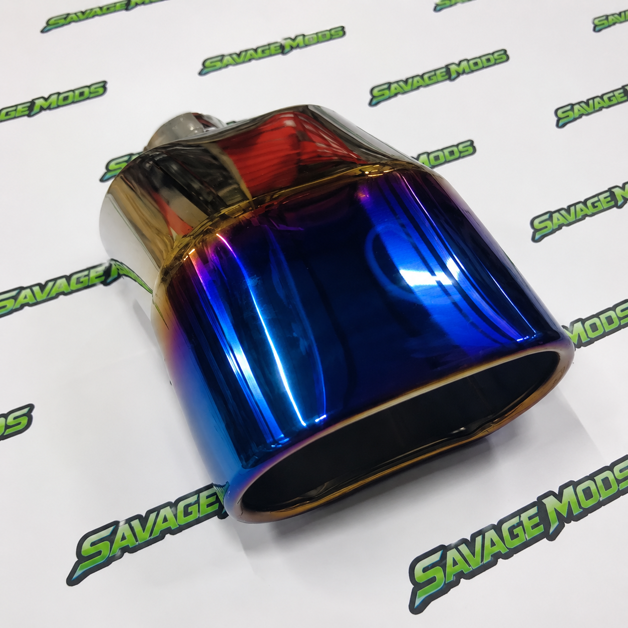 Burnt Wide Single Bend Exhaust Tip | Universal Stainless Steel