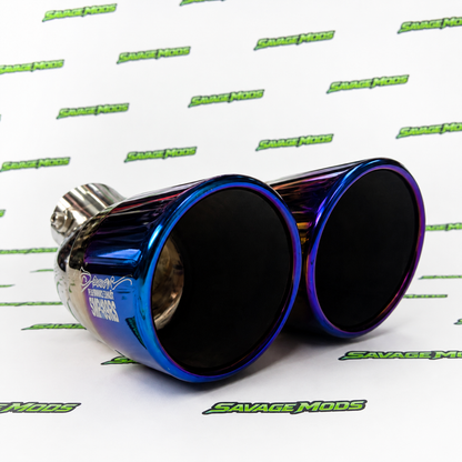 Dual Exhaust Tip | Titanium Burnt Finish