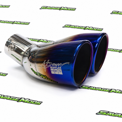 Dual Exhaust Tip | Titanium Burnt Finish