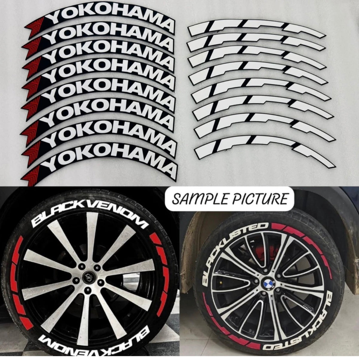 Yokohama Tyre Stickers | Universal Car Styling