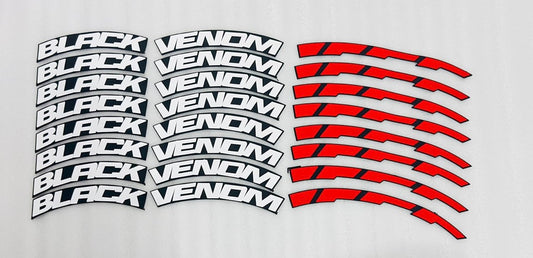 Black Venom Tyre Stickers | Universal Car Styling