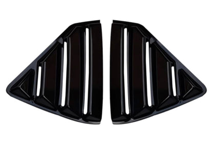 Hyundai i20 Quarter Window Louvers | 2020+ | Gloss Black