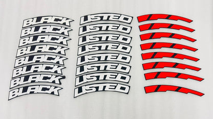 Black Listed Tyre Stickers | Universal Car Styling