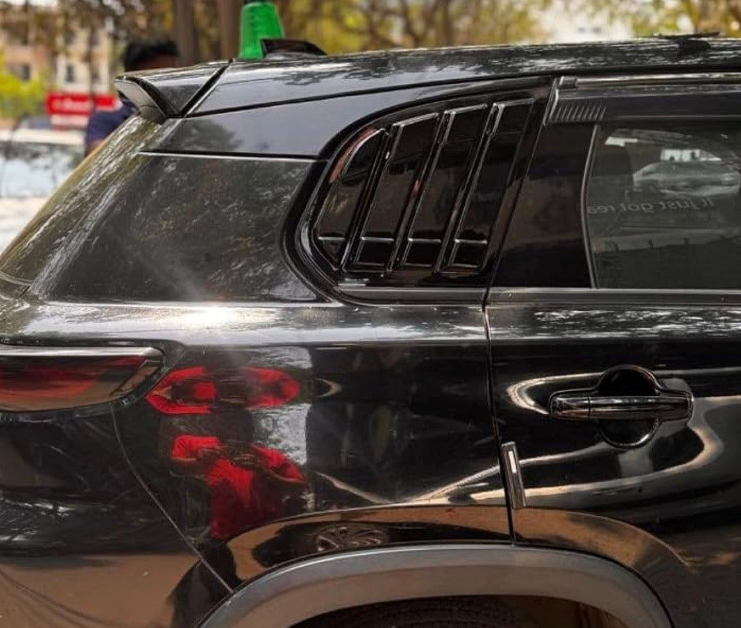 Maruti Grand Vitara & Toyota Hyryder Quarter Window Louvers | Gloss Black