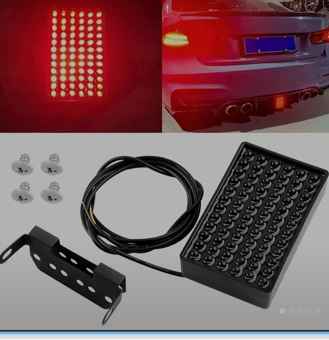 Universal F1 Style Rear Light | 72 LED | Smoked