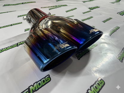 HKS Style Dual Exhaust Tip | Titanium Finish